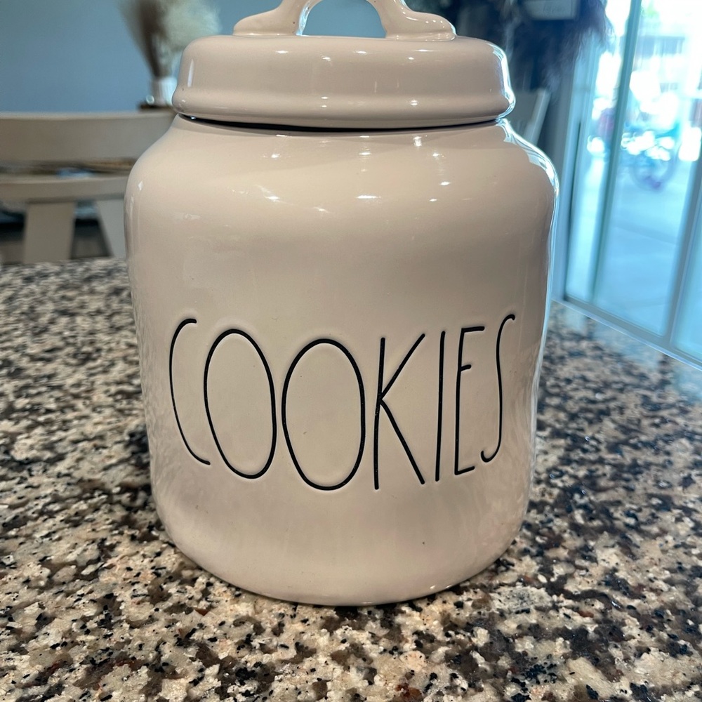 Rae Dunn White Ceramic Cookie jar